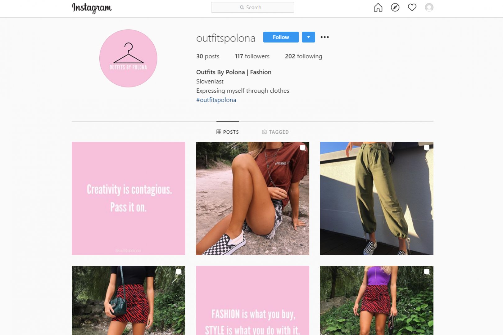 Instagram fashion